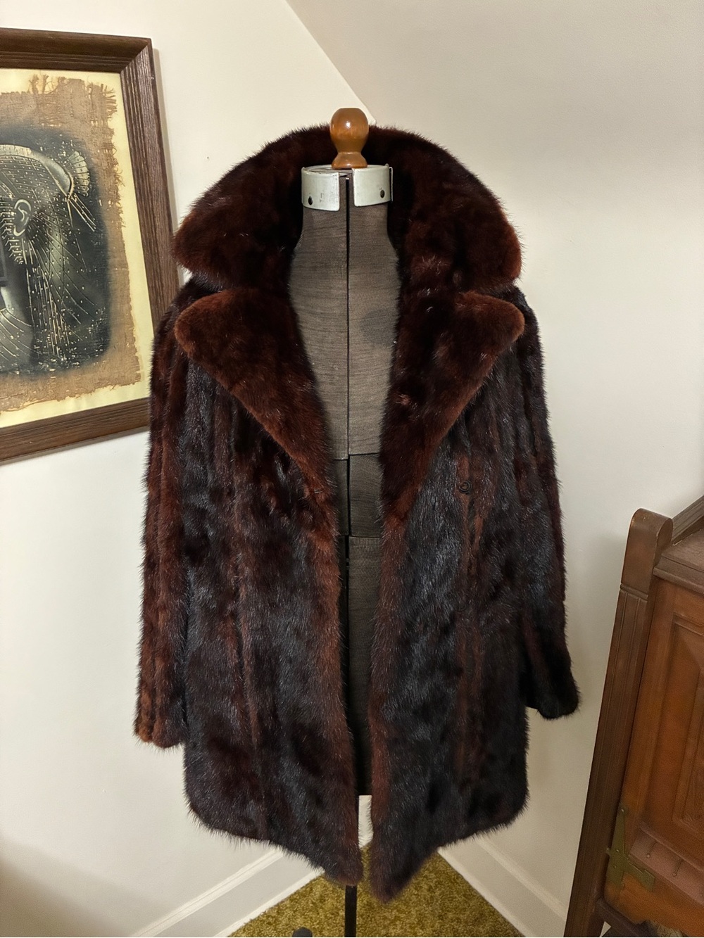 Vintage Mink and Leather Alaska Fur Co. Coat
